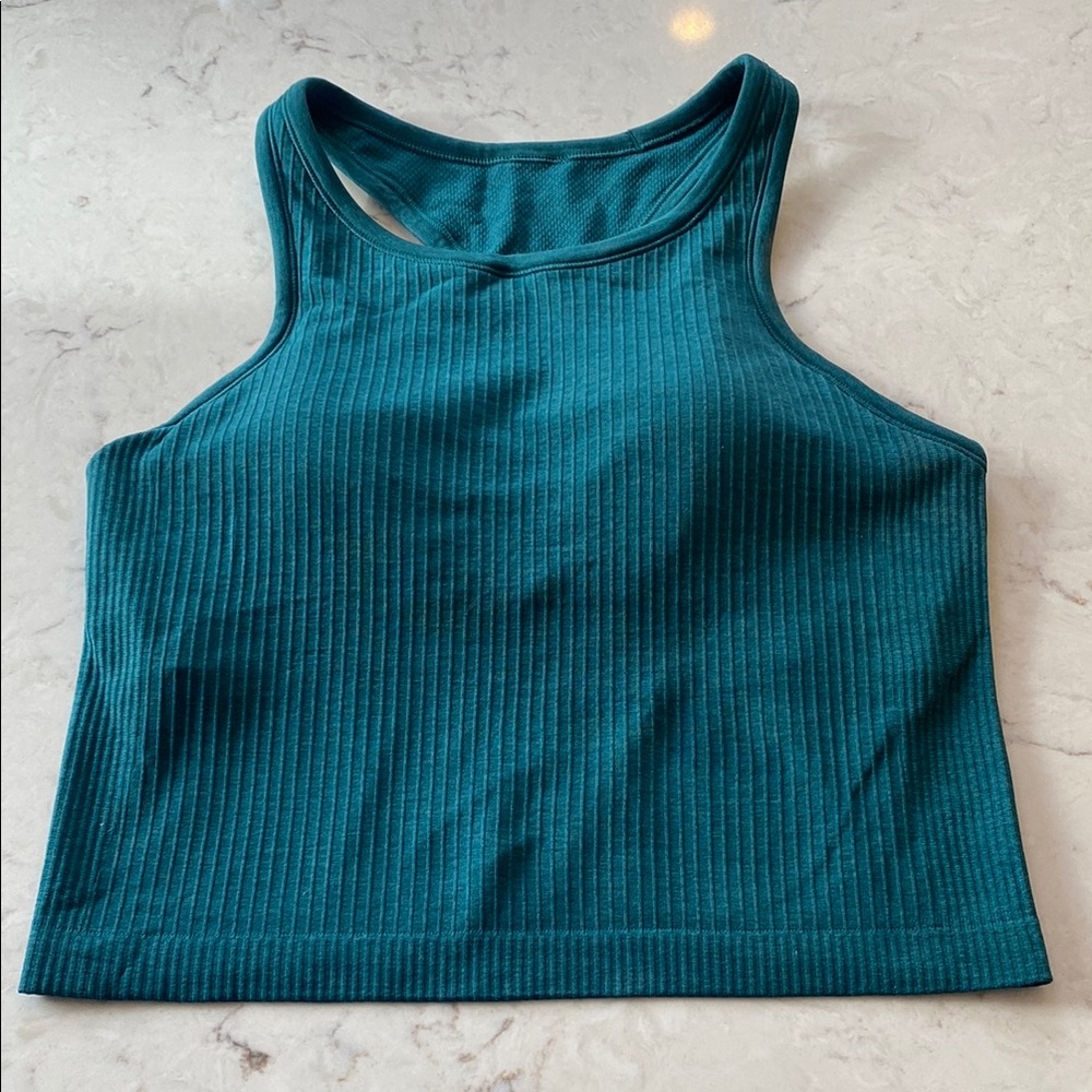 Lululemon Ebb to Street Ribbed Cropped Racerback Tank